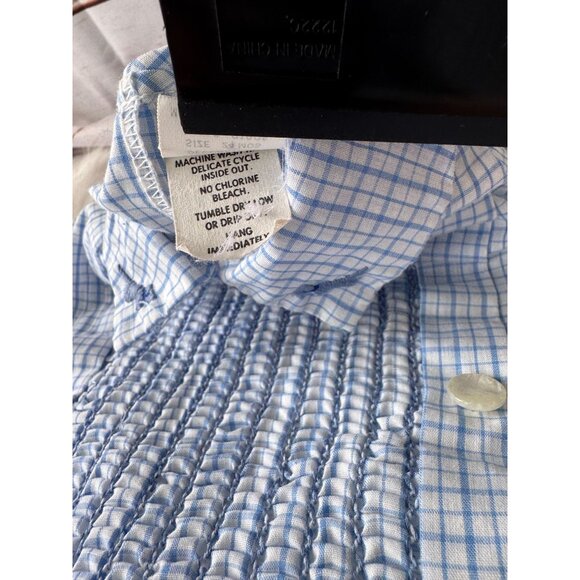 VTG Mothercare Blue & White Checked 2-Piece Baby Outfit Size 24 Mos Scottie Dogs - Picture 6 of 14